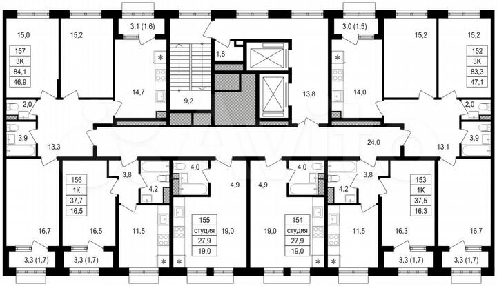 Квартира-студия, 27,9 м², 13/20 эт.