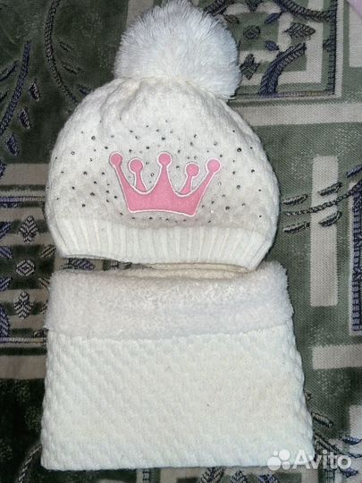 Шапки для девочки пакетом 46-48 9мес 1,6