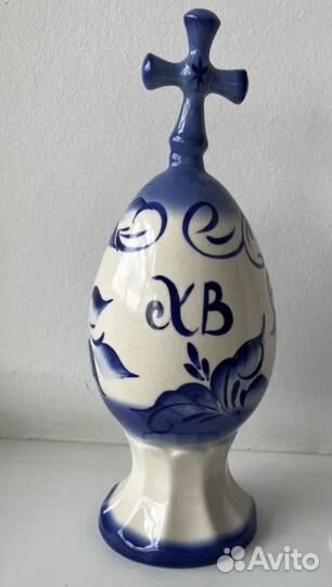 Яйцо пасхальное гжель