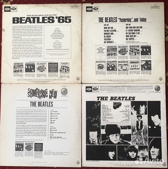 Beatles 4 виниловых оригинала USA EX