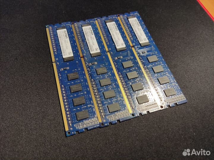 Комплект озу(RAM) DDR3 Elpida 1600Mhz 4x2Gb