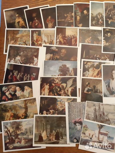 Советские открытки с репродукциями картин