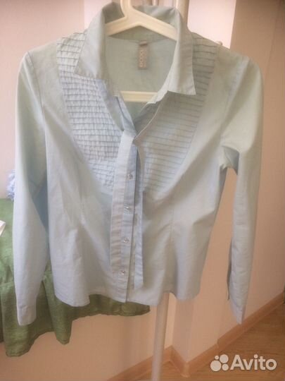 Блузки школьные голубые