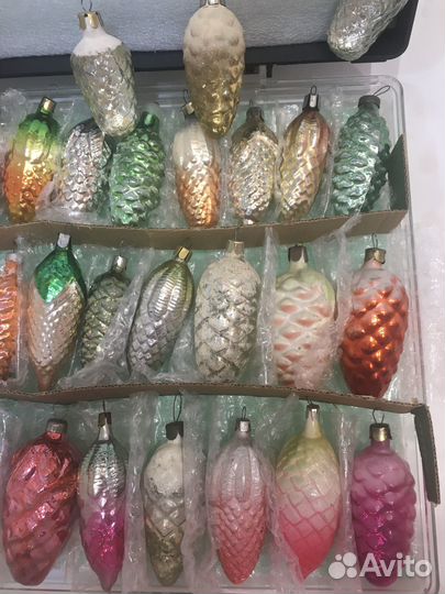 Елочная игрушка ссср, шишки, ретро коллекция