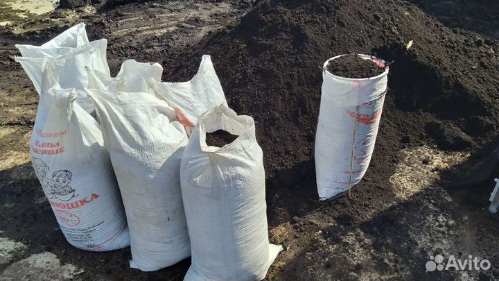 Чернозем, торф в мешках и навалом