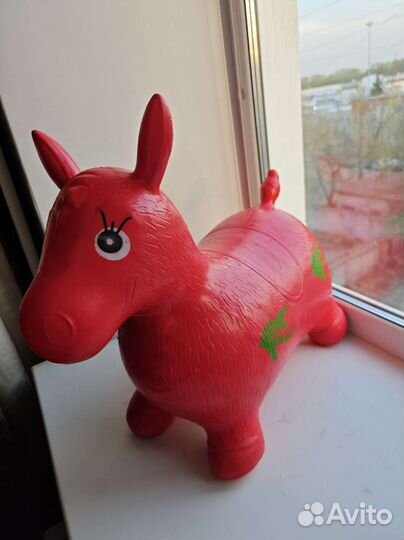Игрушка прыгун ослик резиновый