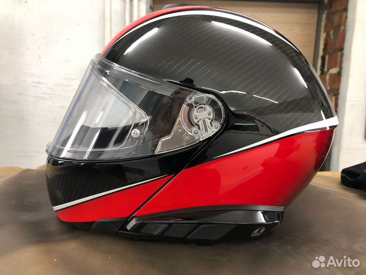 Мотошлем AGV sportmodular с гарнитурой