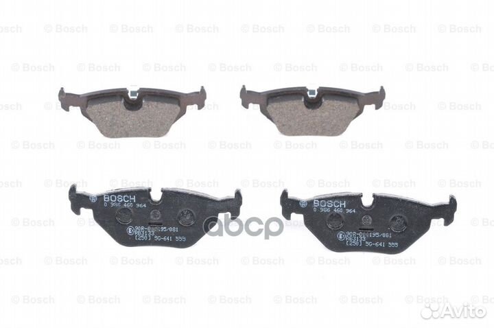 Колодки тормозные дисковые зад 0986460964 B