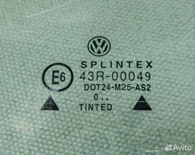 Стекло двери передней левой VW Passat B3