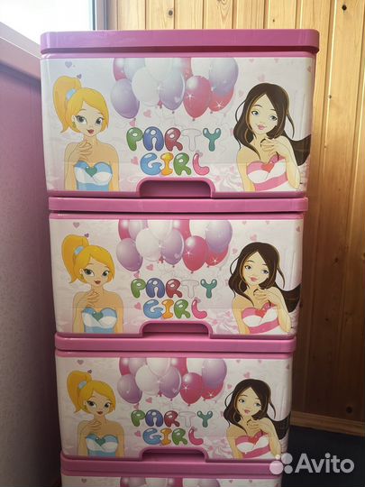 Комод детский для игрушек пластиковый