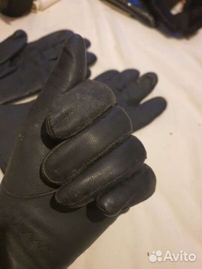 Перчатки женские кожаные