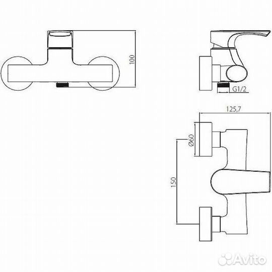 Смеситель для душа Damixa Capital Pro hfkp20000 Хром