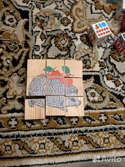 Кубики деревянные и констуктор