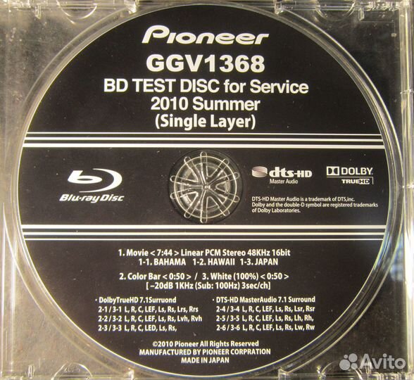 Pioneer ID Data Disk GGV
