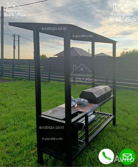 Мангал loft с крышей