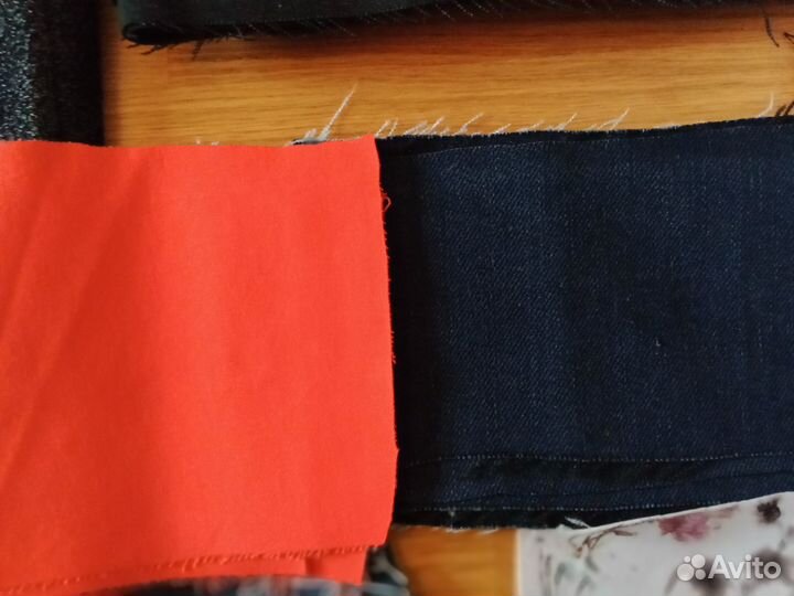 Ткани лоскут шерсть, хлопок, джиновая ткань