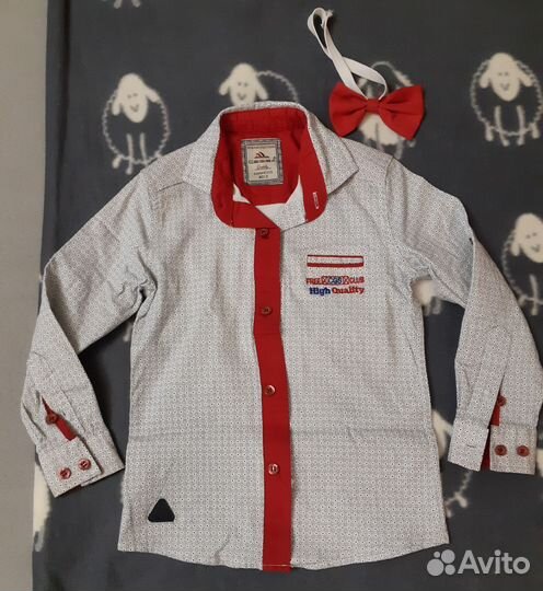 Рубашка с бабочкой детская 92 размер
