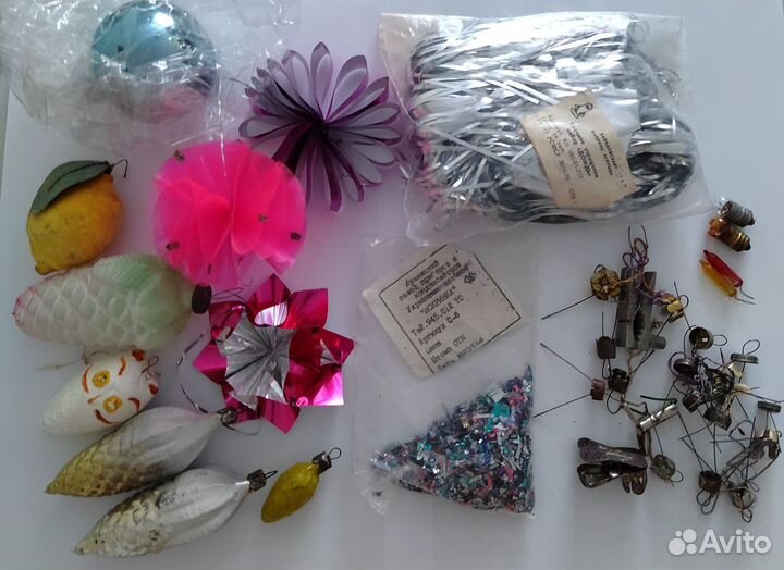 Елочные игрушки СССР подвесы зап лампы для гирлянд