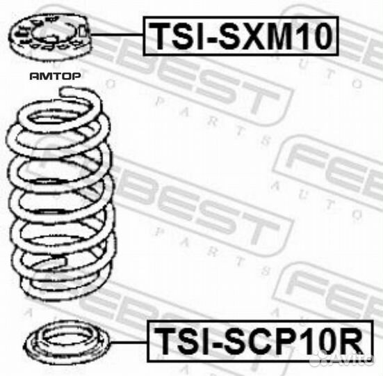 Febest TSI-SCP10R Проставка задней пружины нижняя