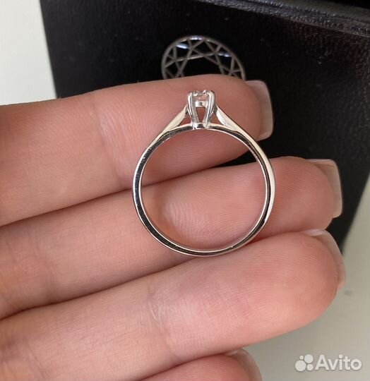 Эпл кольцо золотое с бриллиантом 0.22 ct