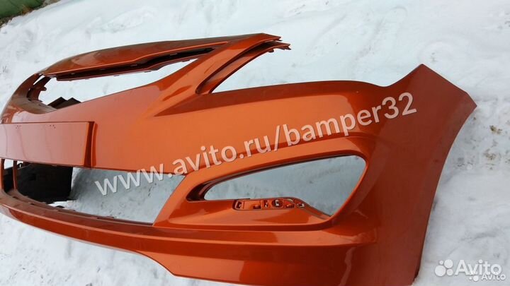 Бампер Хендай Солярис передний рестайл оранж R9A