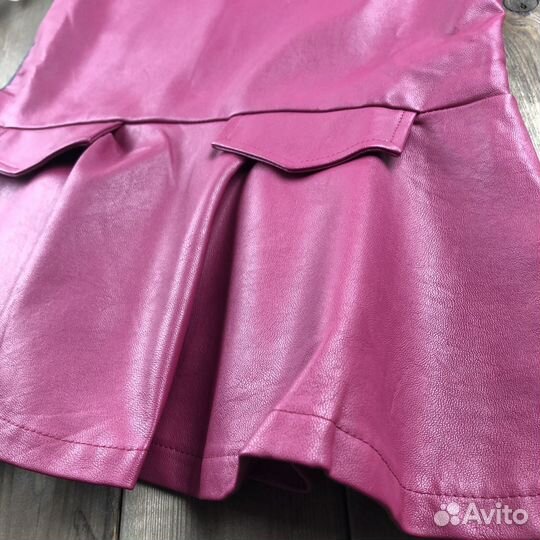 Платье экокожа на девочку 110 116 primigi