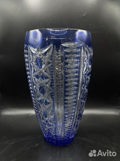 Ваза для цветов синее стекло СССР (сзр)
