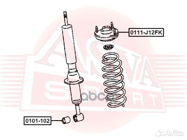 Опора переднего амортизатора ремкомплект 0111j12fk