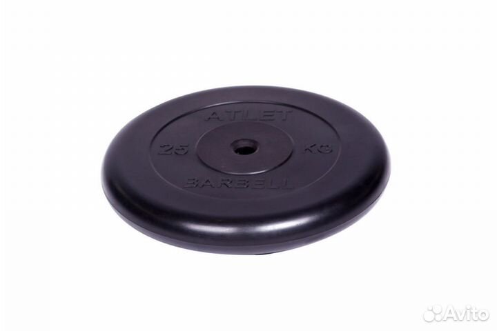 Диск обрезиненный atlet посадочный диаметр 26 мм