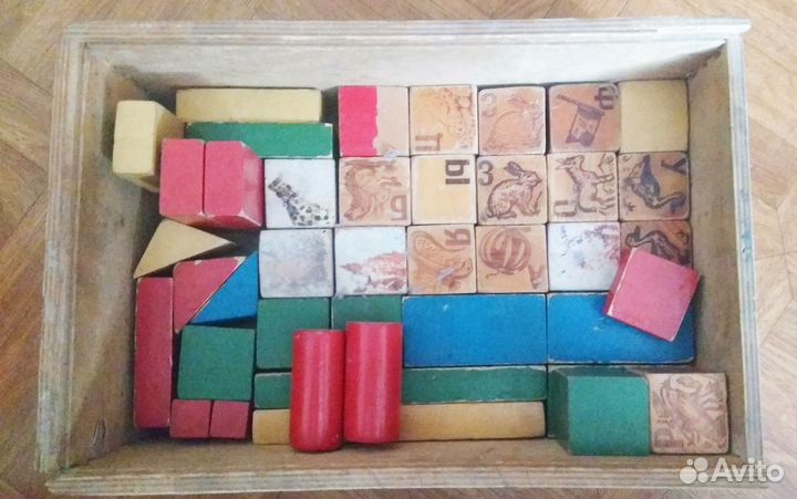 Кубики детские деревянные СССР