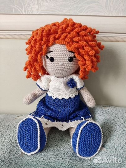 Амигуруми, вязаная кукла Анфиса ручной работы 30см
