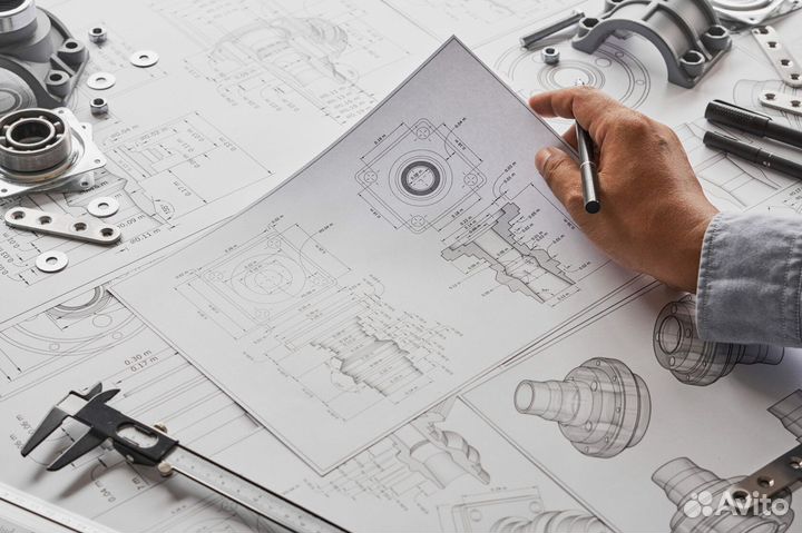 Выполнение чертежей, 3D моделирование