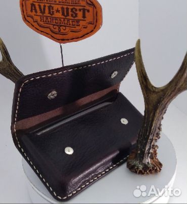Чехол из натур. кожи для телефона - ручная работа