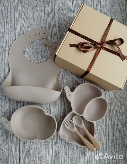 Силиконовая посуда детская посуда набор