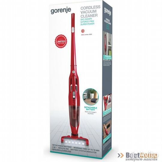 Пылесос вертикальный gorenje SVC252GFR