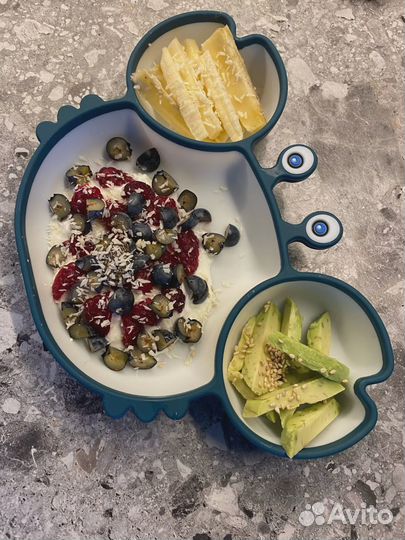 Детская посуда набор тарелка чашка ложка вилка