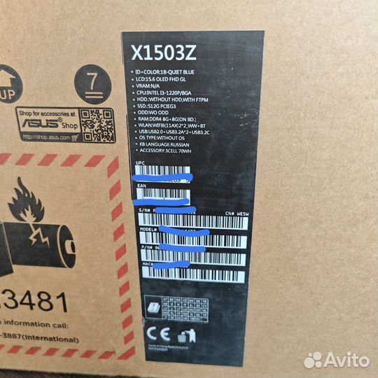 Asus Vivobook 15X oled, i3/16GB/512GB (новый)