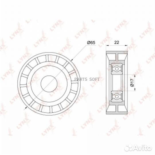 Lynxauto PB7142 Ролик обводной приводного ремня
