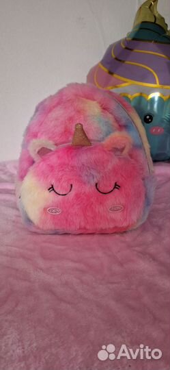 Рюкзак детский плюшевый единорог