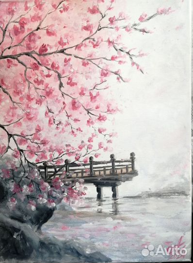 Картина маслом на холсте пейзаж 