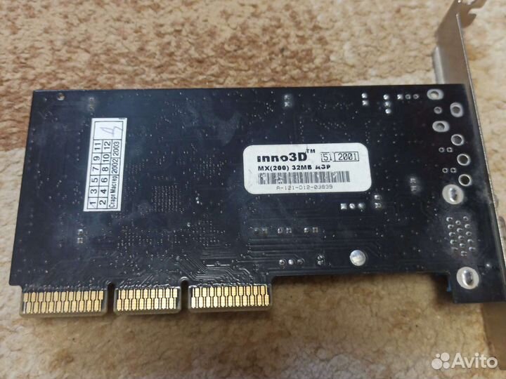 Ретро видеокарта AGP 32 мб