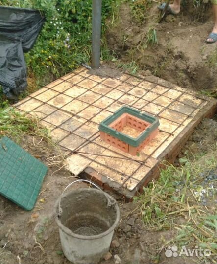 Водопровод канализация траншеи сливная яма