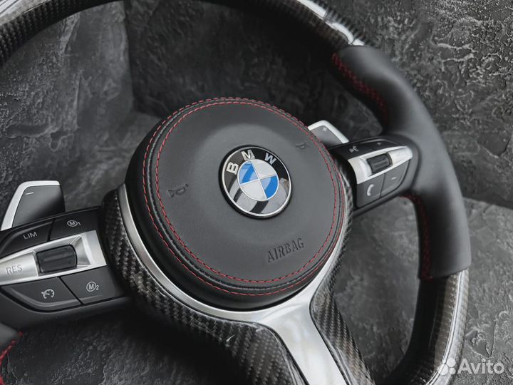 Рули BMW F серии. Строчка, подогрев, карбон Арт И138526926