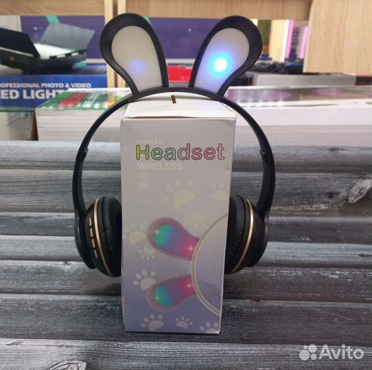 Блютуз наушники с заячьими ушками