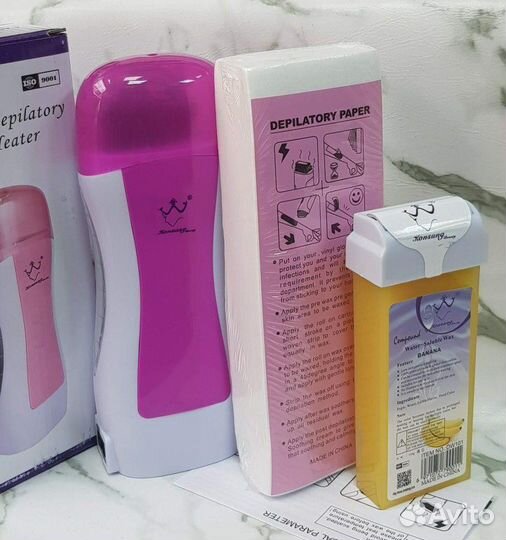 Набор воскоплав-картридж+воск, полоски и шпатели