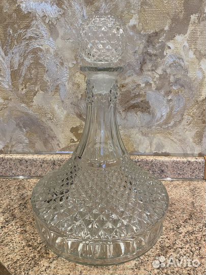 Декантер графин для вина Bohemia винтаж