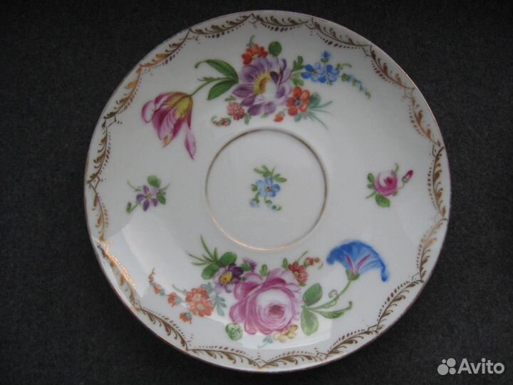 Антикварные блюдца ручная роспись