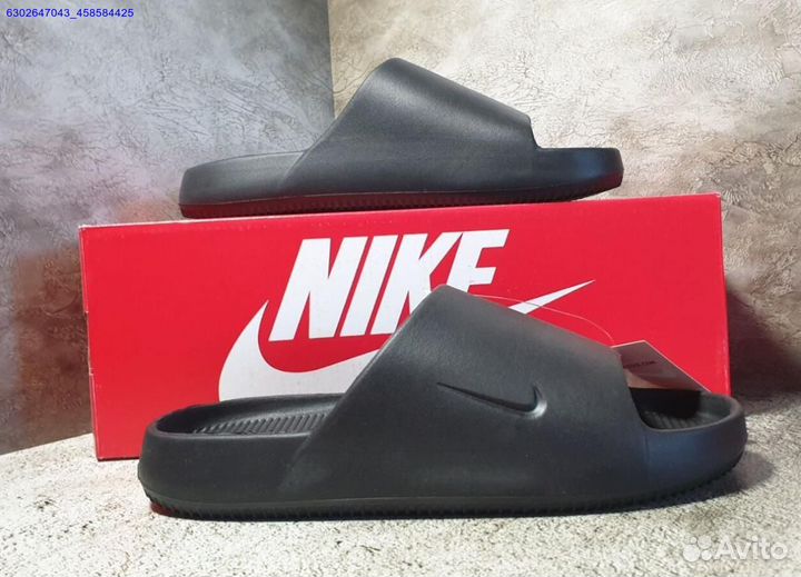 Тапочки Nike Calm Slide чёрные (Арт.11899)