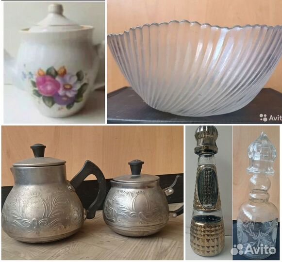 Чайный сервиз. Кувшин. Графин. Сахарница советская