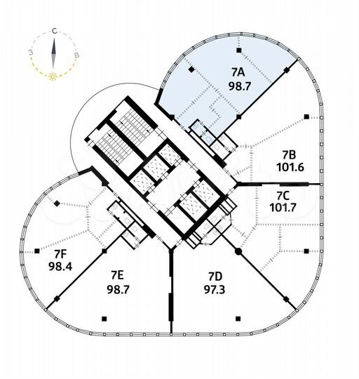 Универсальное помещение 98,7 кв.м. в центре